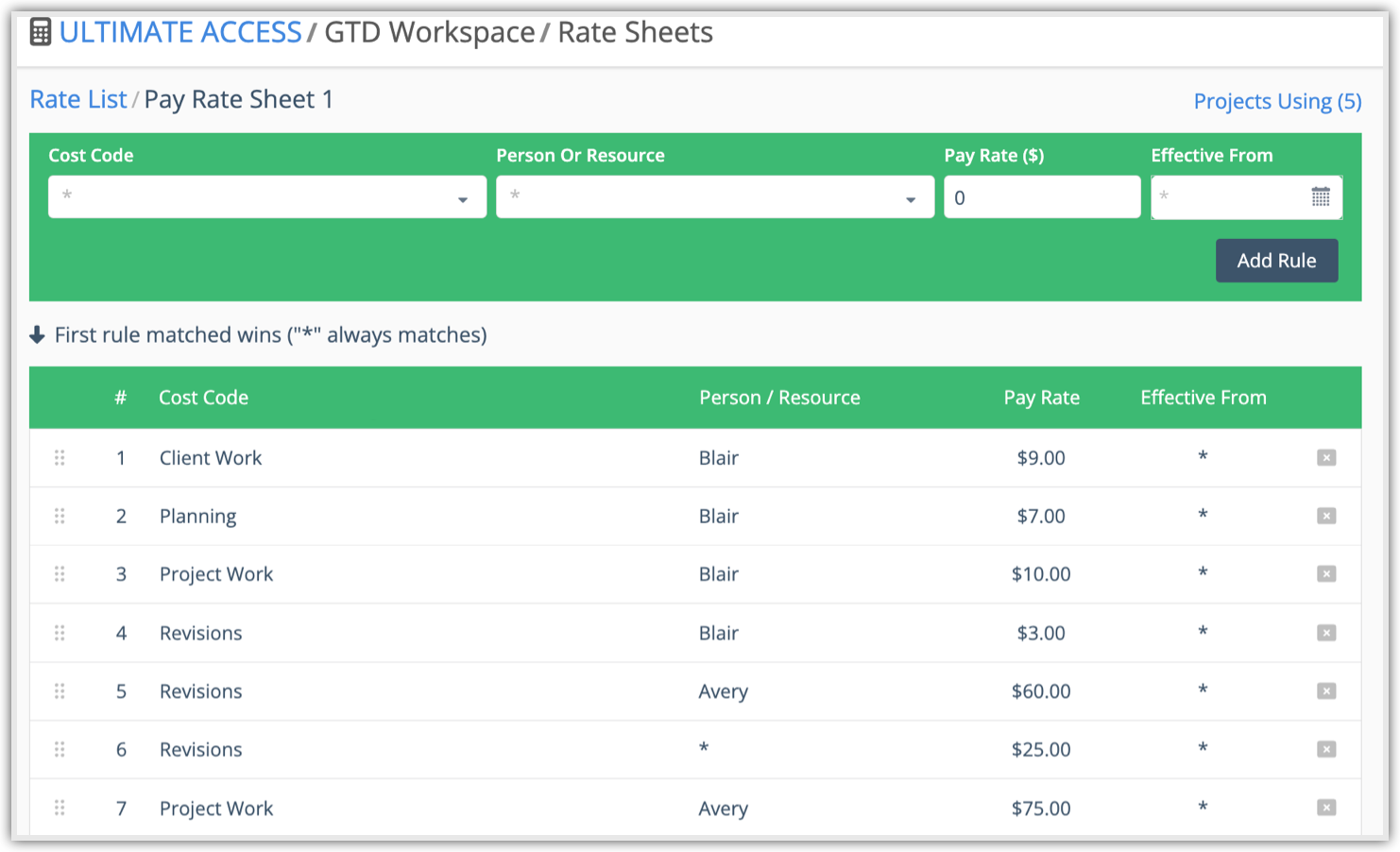 Create and Manage Rate Rules