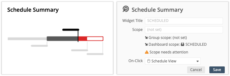 Schedule Summary Settings